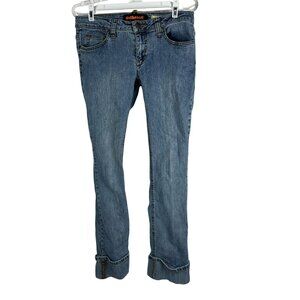 Dollhouse Womens Blue Denim Jeans Size 5 Straight Fit Stretch Material